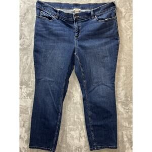 Duluth Trading Jeans Womens 20x29 Straight Med Wash Western Americana Casual